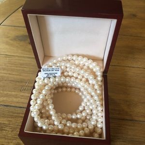 100 inches of real pearls necklace